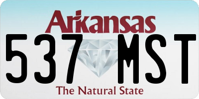 AR license plate 537MST