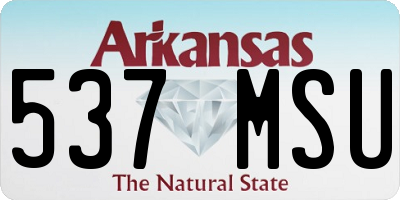 AR license plate 537MSU
