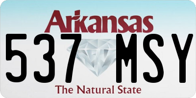 AR license plate 537MSY