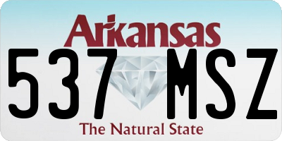 AR license plate 537MSZ