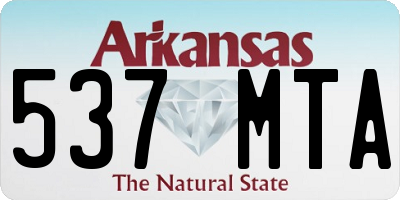AR license plate 537MTA