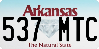 AR license plate 537MTC