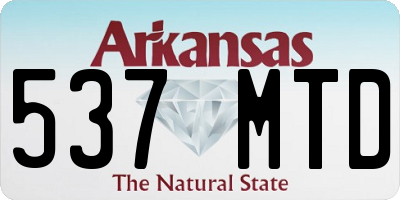 AR license plate 537MTD