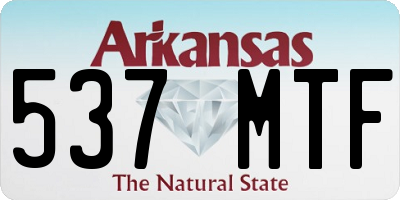 AR license plate 537MTF