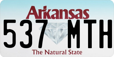 AR license plate 537MTH