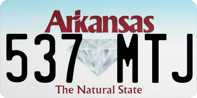 AR license plate 537MTJ