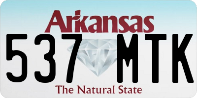 AR license plate 537MTK