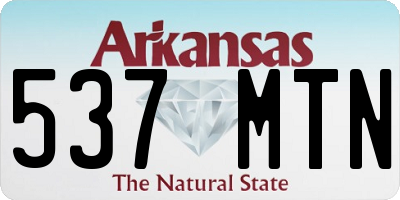 AR license plate 537MTN
