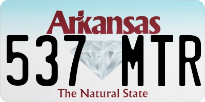 AR license plate 537MTR