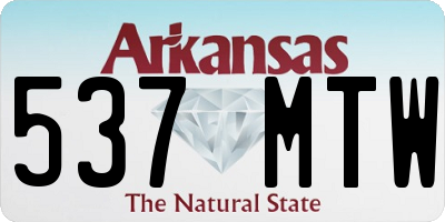 AR license plate 537MTW
