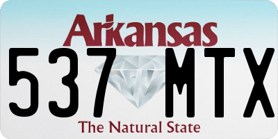 AR license plate 537MTX
