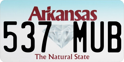 AR license plate 537MUB