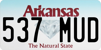 AR license plate 537MUD