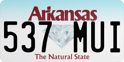 AR license plate 537MUI