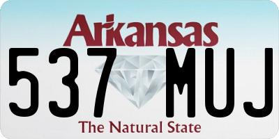 AR license plate 537MUJ