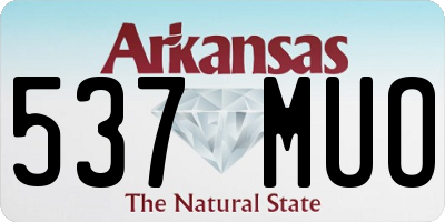 AR license plate 537MUO