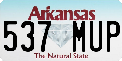 AR license plate 537MUP