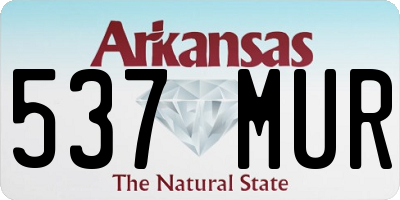 AR license plate 537MUR