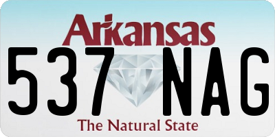 AR license plate 537NAG