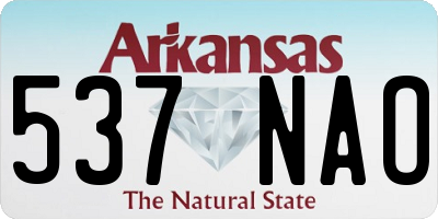 AR license plate 537NAO