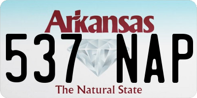 AR license plate 537NAP