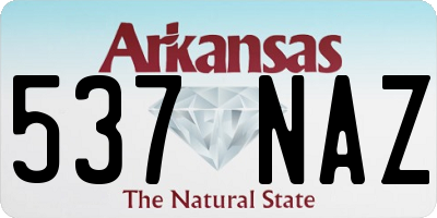 AR license plate 537NAZ