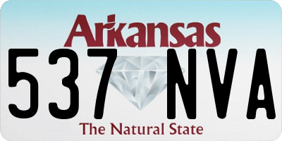 AR license plate 537NVA