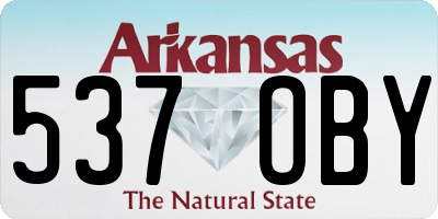 AR license plate 537OBY