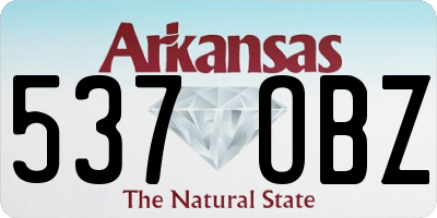 AR license plate 537OBZ