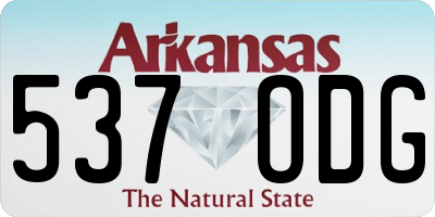 AR license plate 537ODG