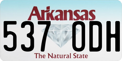 AR license plate 537ODH