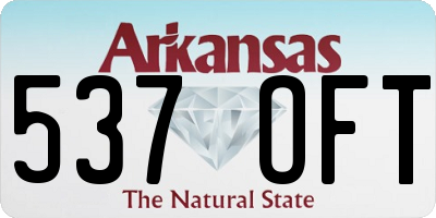 AR license plate 537OFT