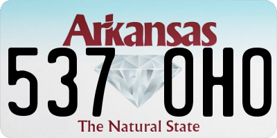 AR license plate 537OHO