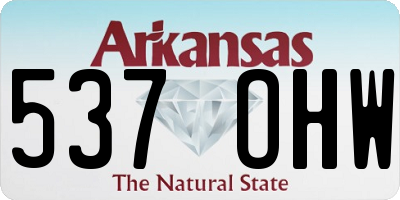 AR license plate 537OHW