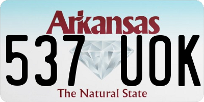 AR license plate 537UOK