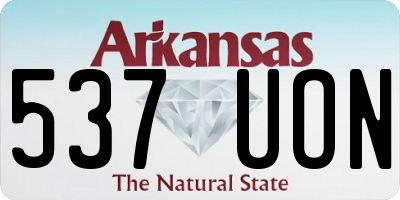 AR license plate 537UON
