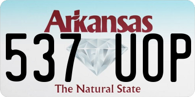 AR license plate 537UOP