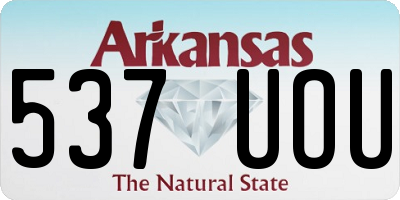 AR license plate 537UOU