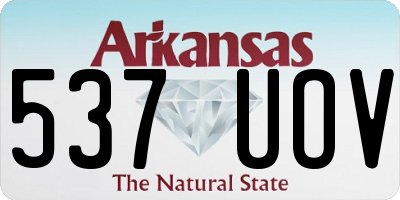 AR license plate 537UOV