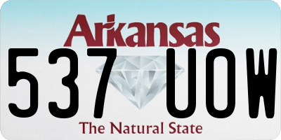 AR license plate 537UOW