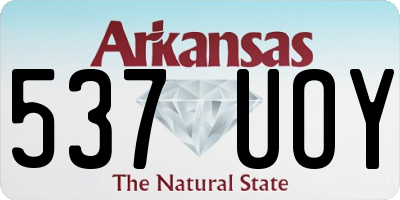 AR license plate 537UOY