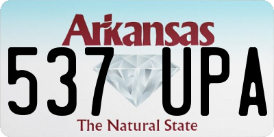 AR license plate 537UPA