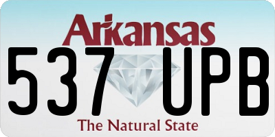 AR license plate 537UPB