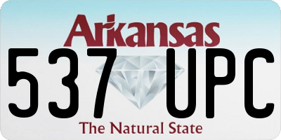 AR license plate 537UPC