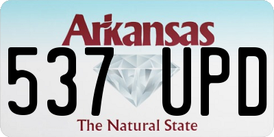 AR license plate 537UPD