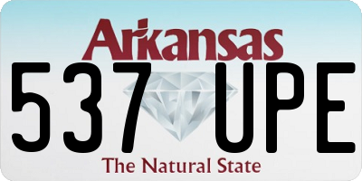 AR license plate 537UPE