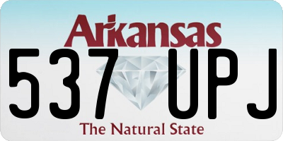 AR license plate 537UPJ