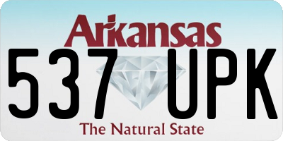 AR license plate 537UPK