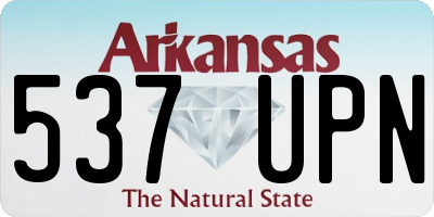 AR license plate 537UPN
