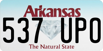 AR license plate 537UPO
